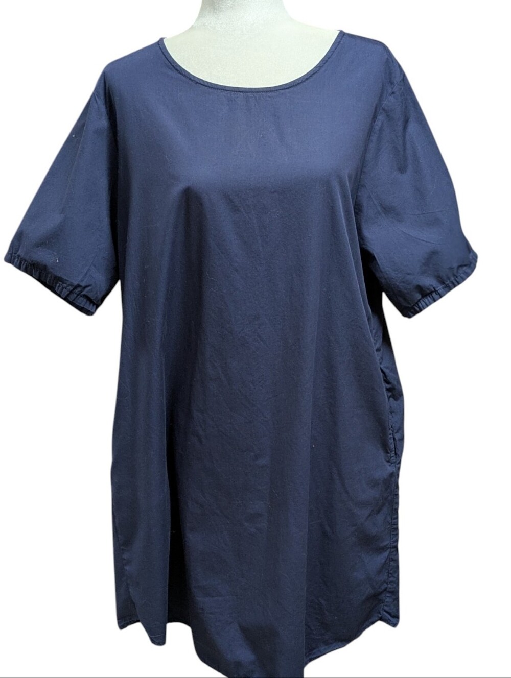 Cut Loose Blue Shift Organic Cotton Shift Dress Size Large - Picture 9 of 9